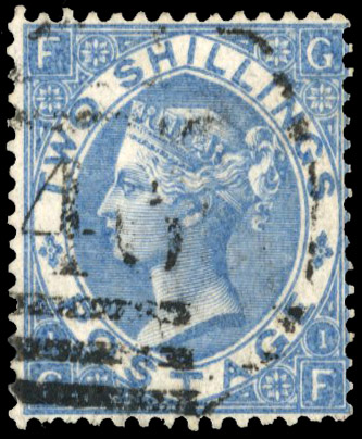 1867-80 6d mauve, plate 9 (EI), left hand wing marginal imperforate example cancelled