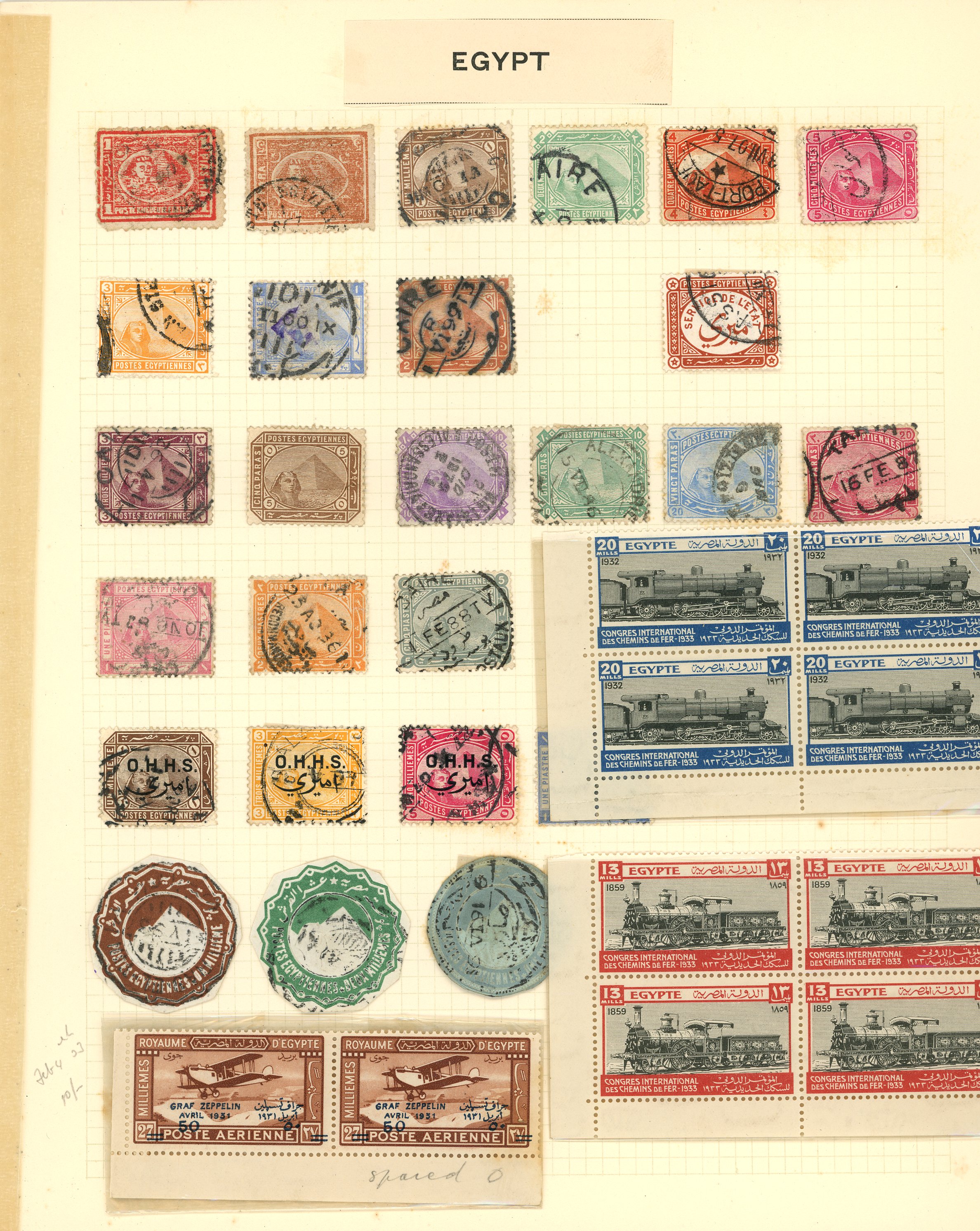 1872-1935 Collection on album pages (5),...