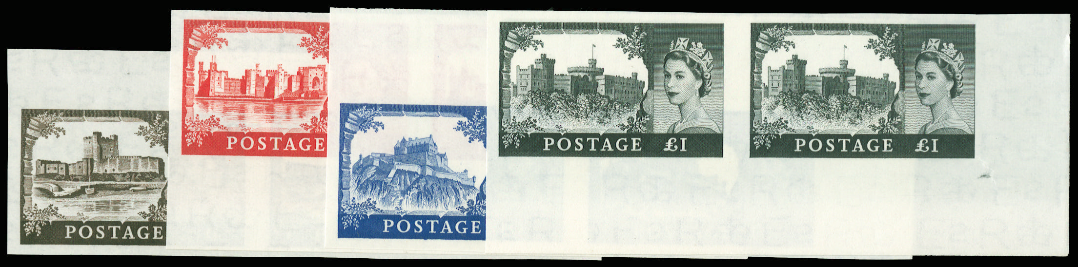 GB 1958 SG 536-9a imprimatur pairs