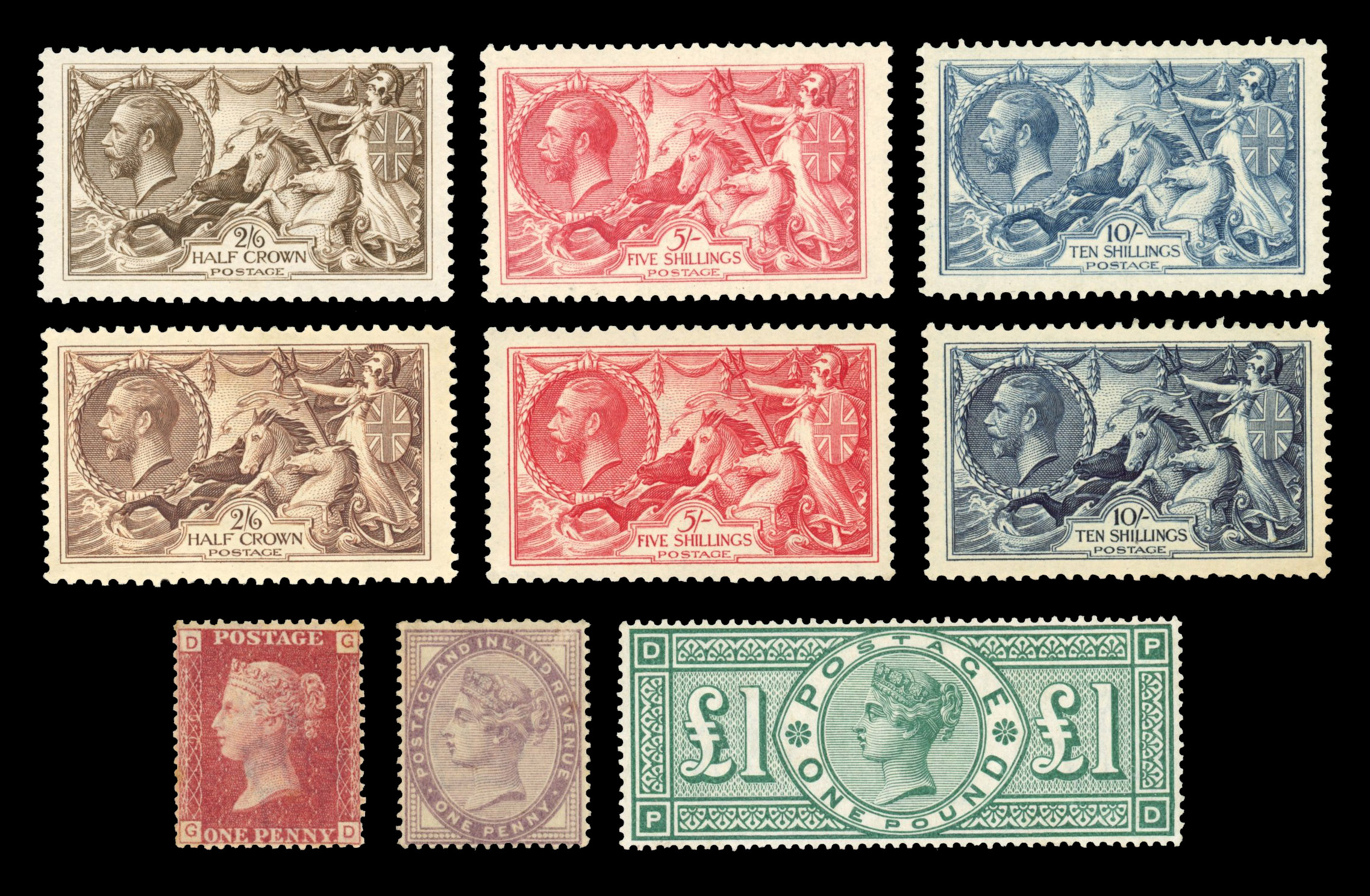 QV-KGVI mint range on stockcards with high values