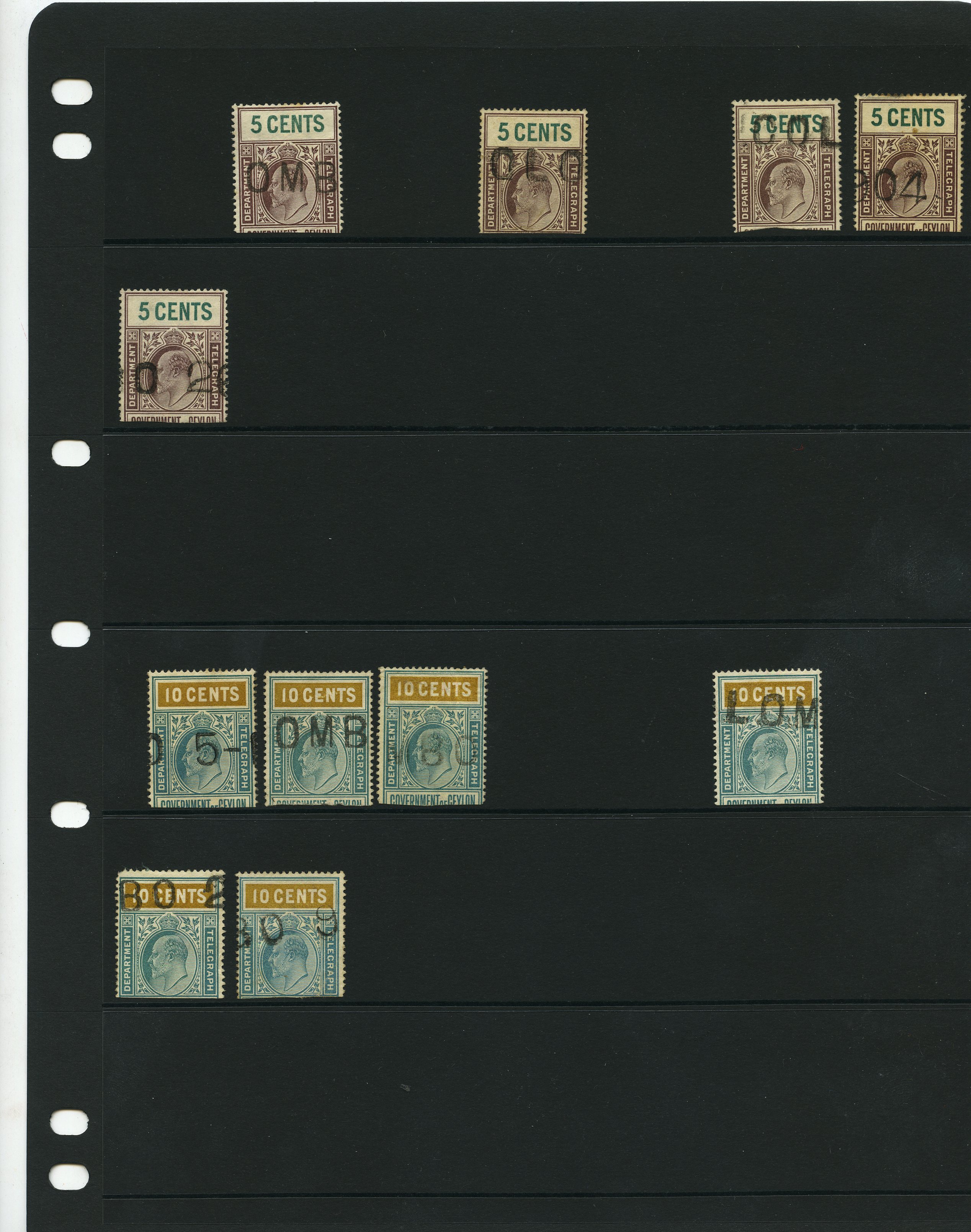 1902-4 substantial used group with 5ct x 5,...