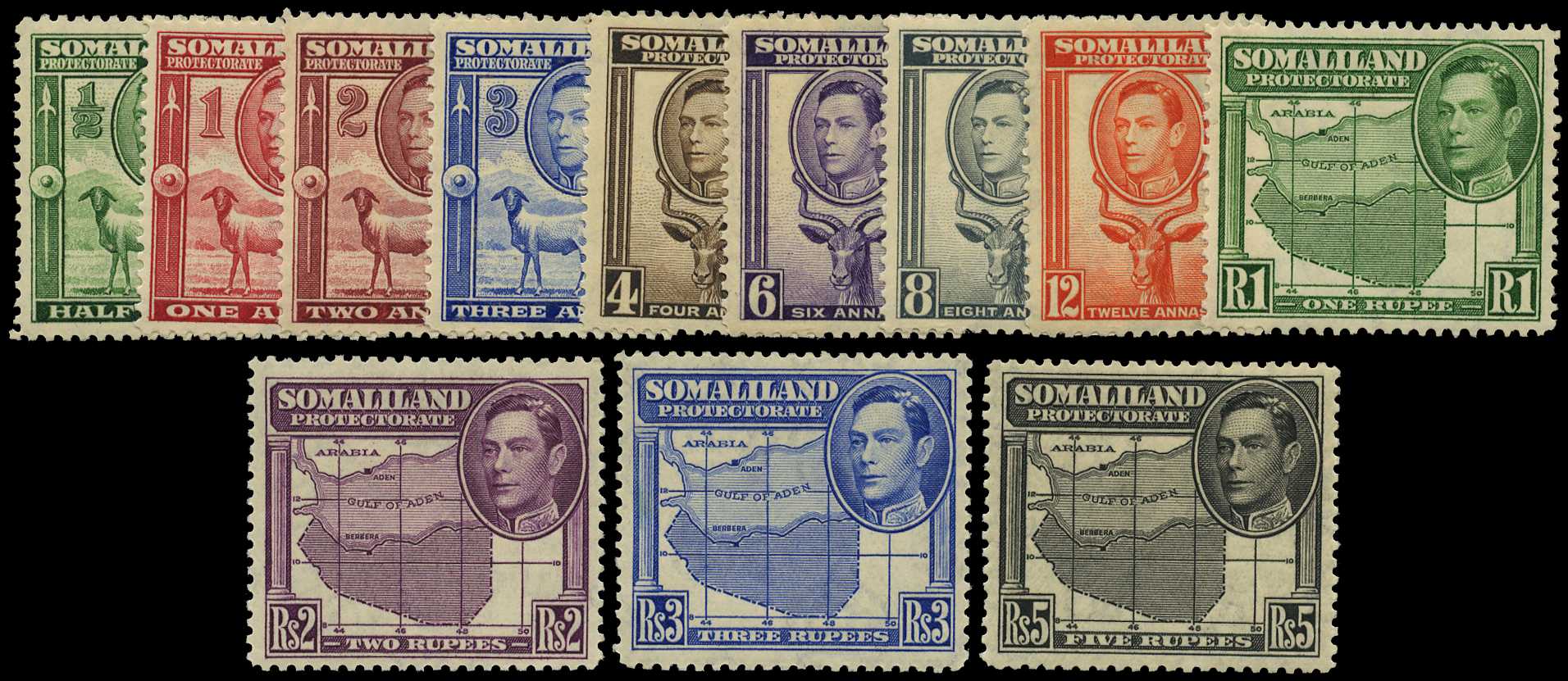 1938 set of twelve, unmounted o.g. SG...
