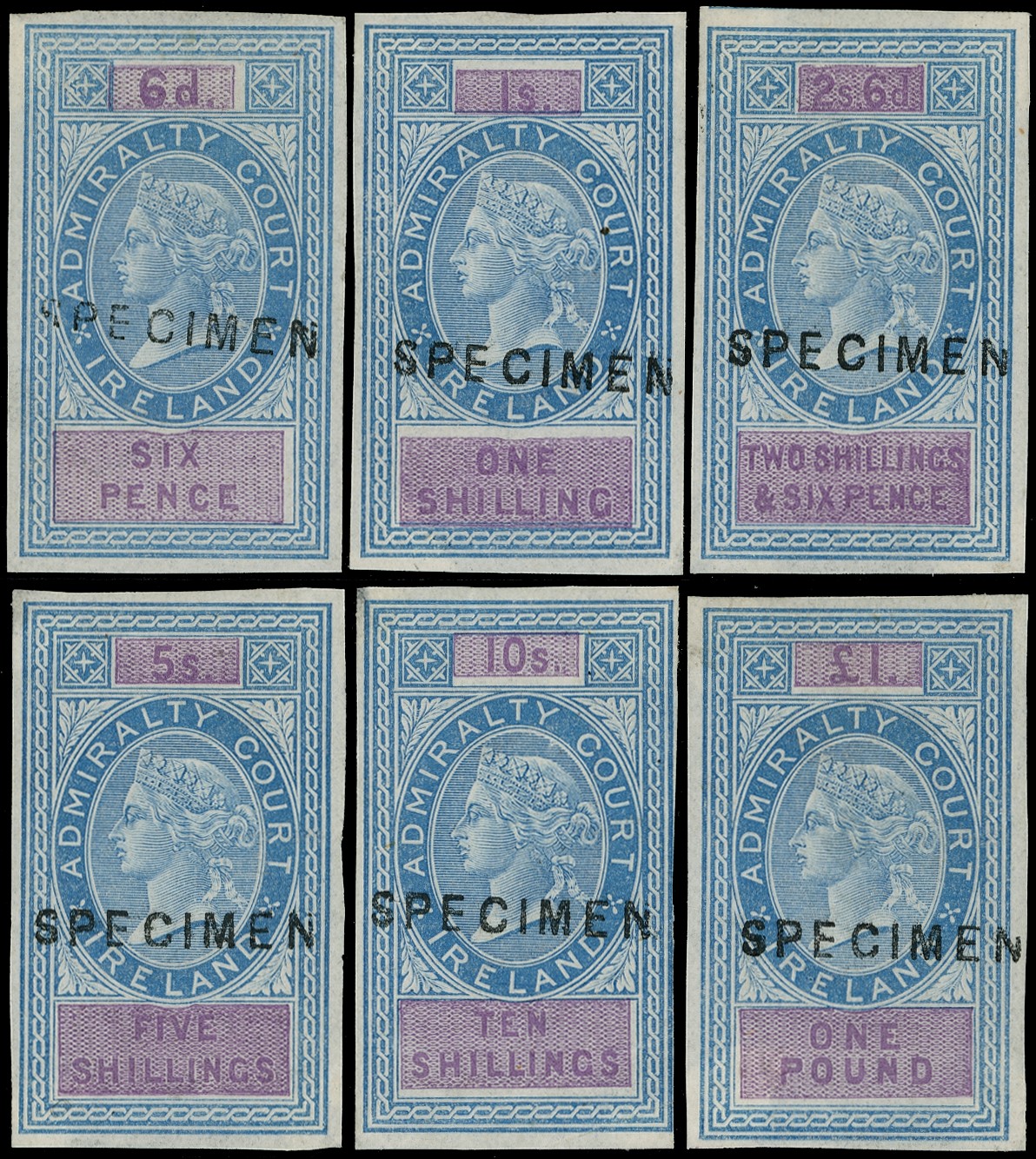 Admiralty Court: 1868 first issue (wmk Scales) 6d...