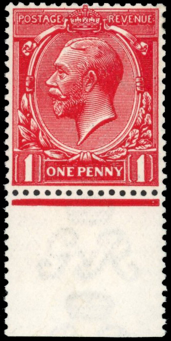 GB 1912-24 1d intense bright scarlet mint