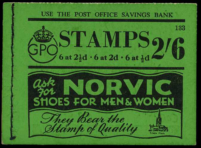 1942 (August) 2/6d booklet (#133), perfs on...