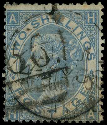 1868 2/- milky blue Plate 3 (HA)...