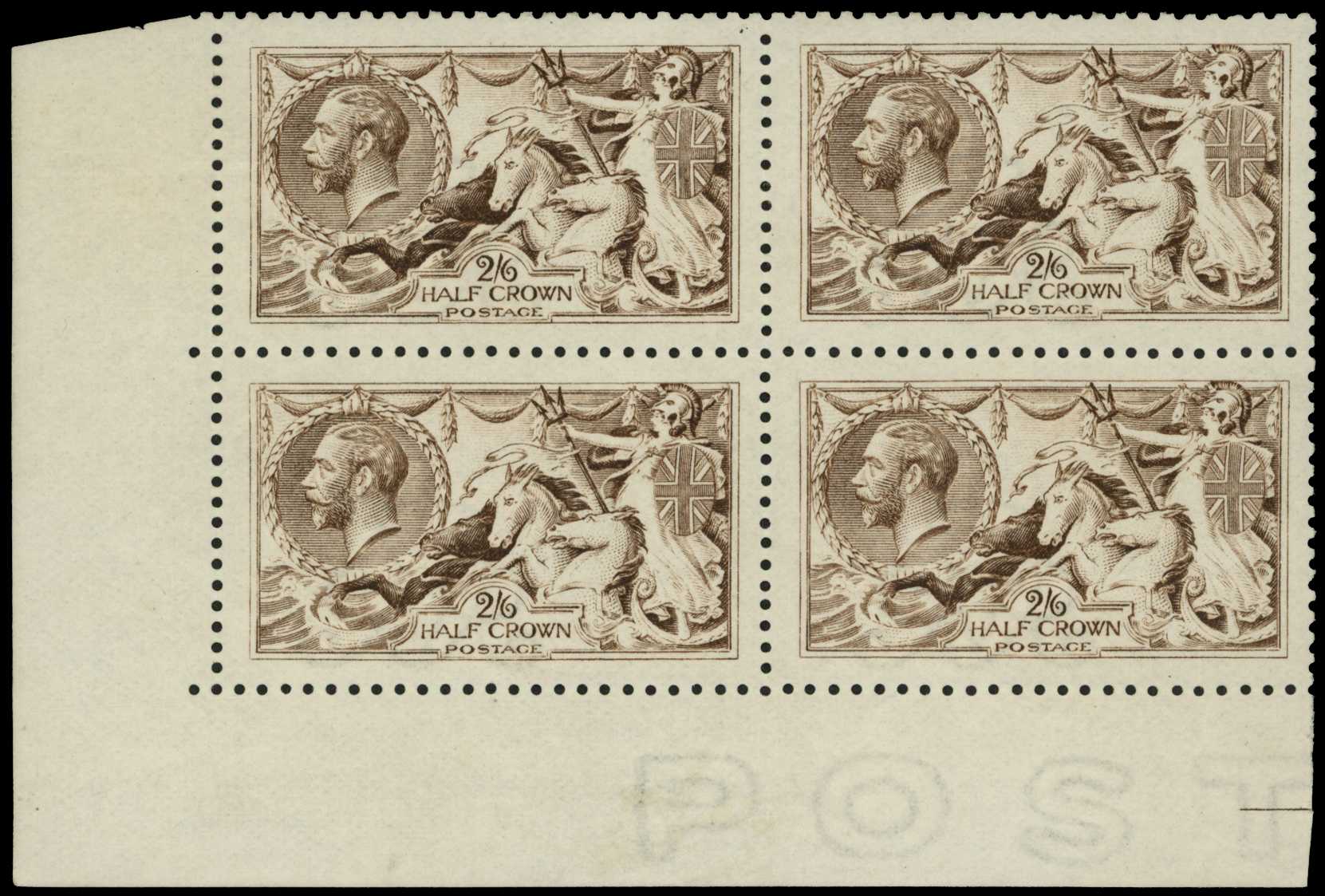1915 2/6d grey-brown (worn plate), lower...