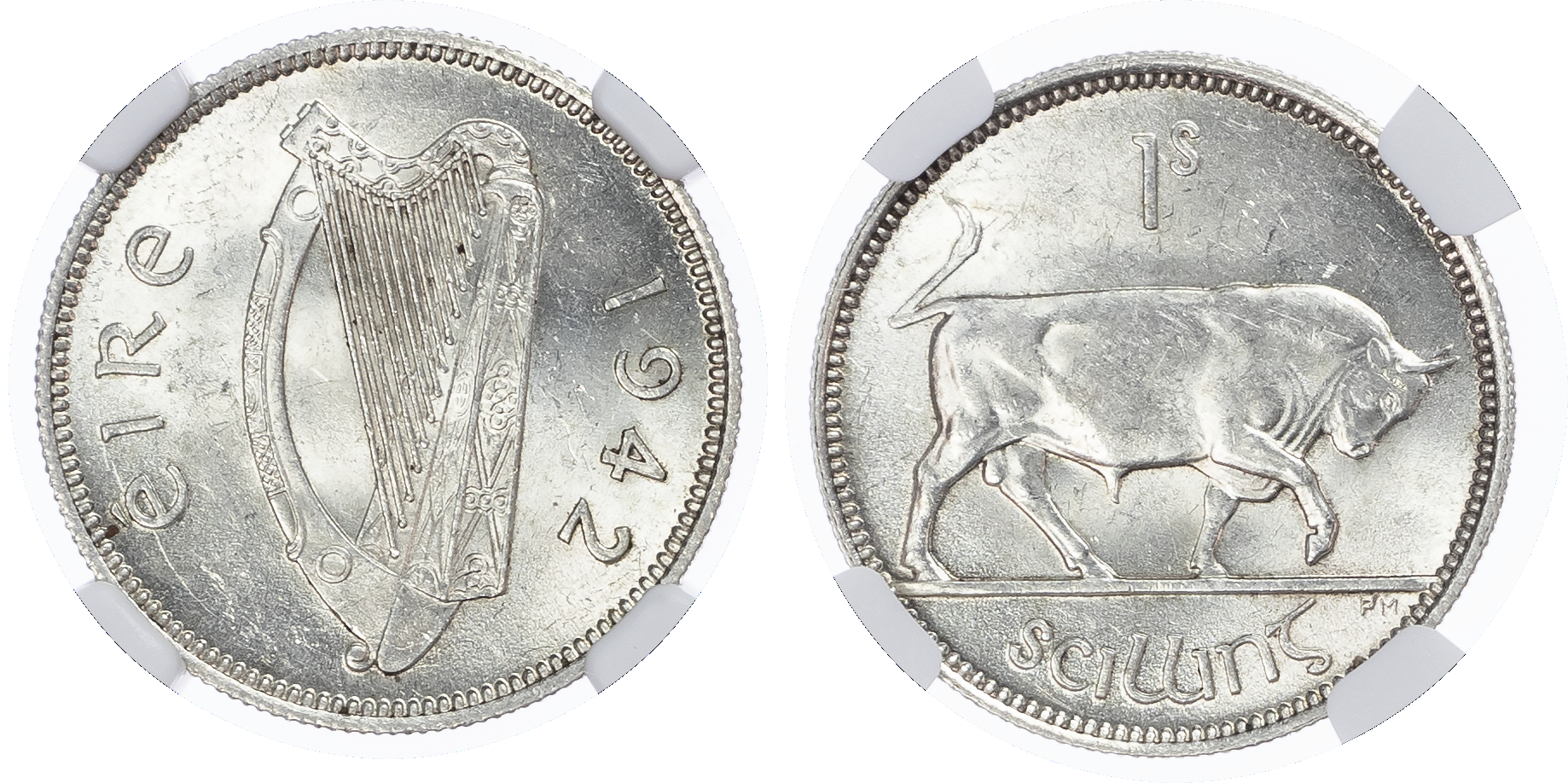 Ireland. Republic AR Scilling. 1942. 