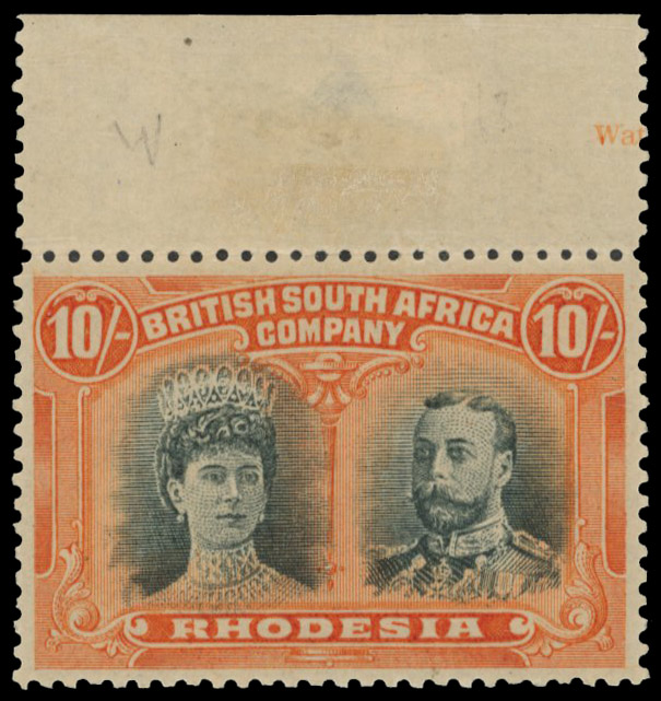 10s slate-green and red-orange RSC C, position 2 Gash in Ear mint