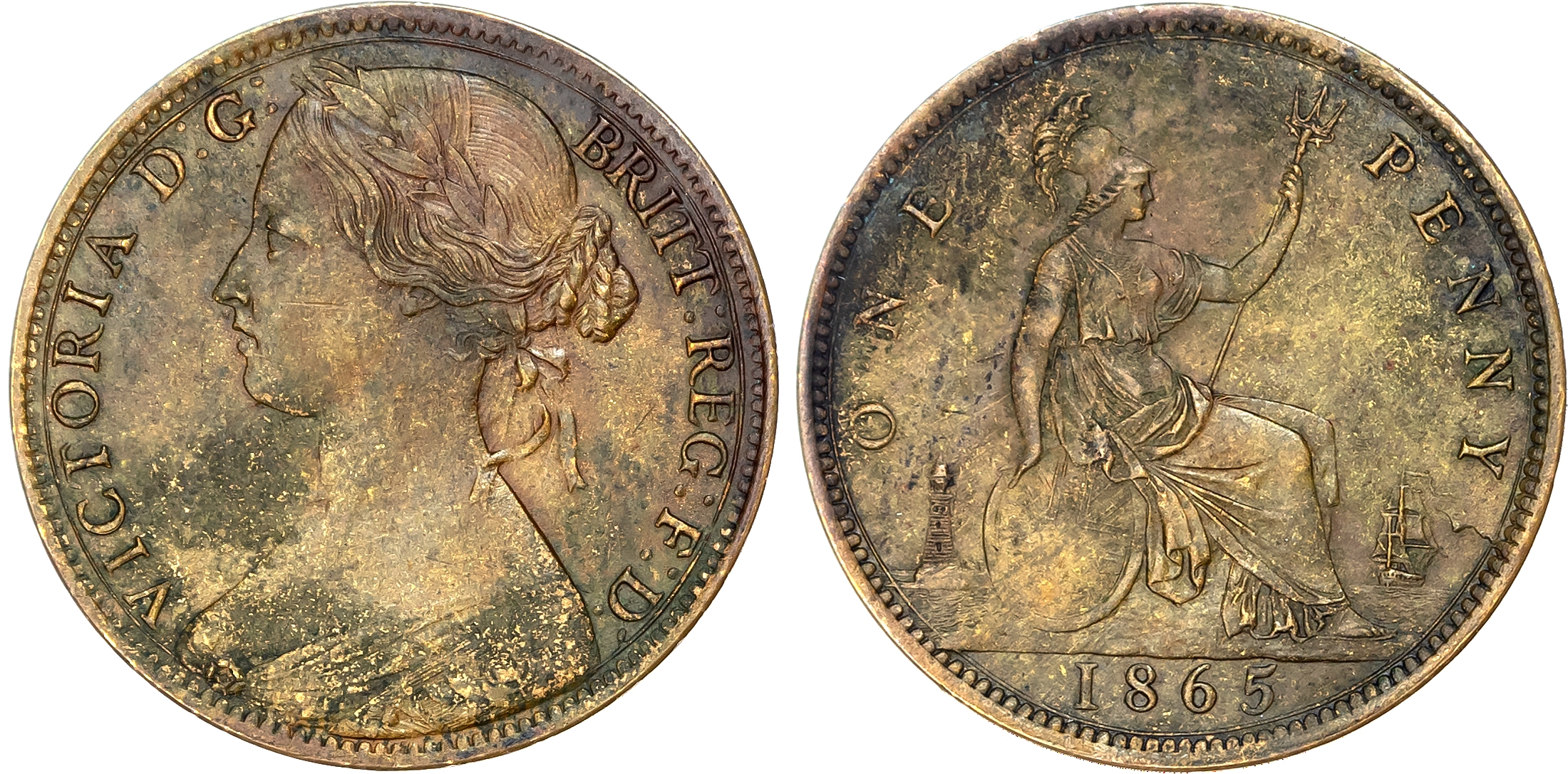 Victoria (1837-1901), Penny, 1865