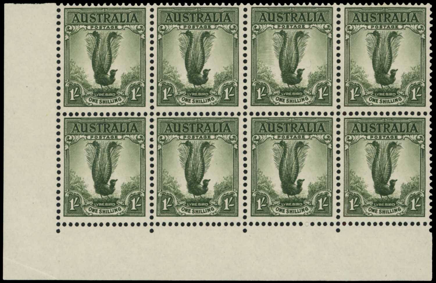 1948-56 1s grey-green, no wmk, lower left...