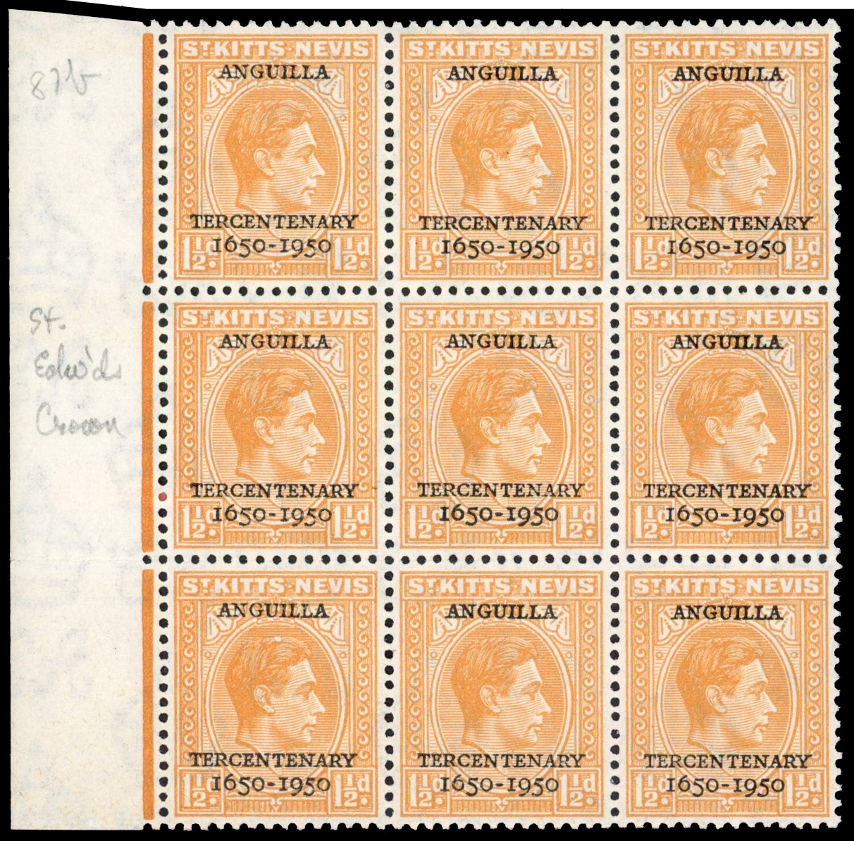 St Kitts-Nevis SG 87b block mint