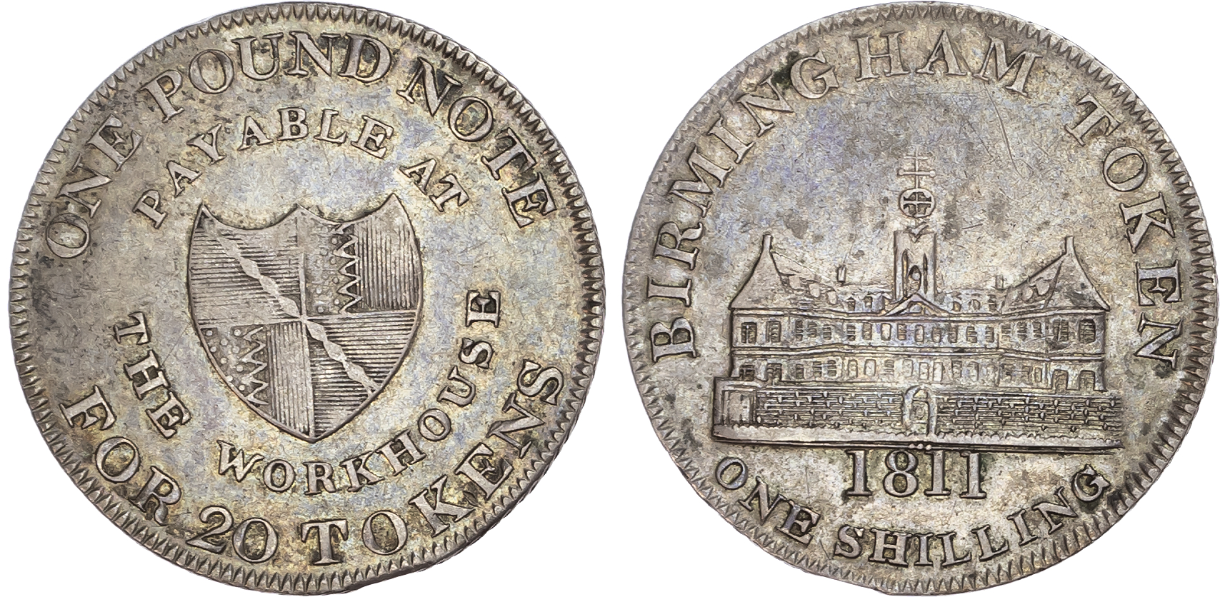 Warwickshire, Birmingham. Workhouse, silver shilling, 1811-12 (4). 