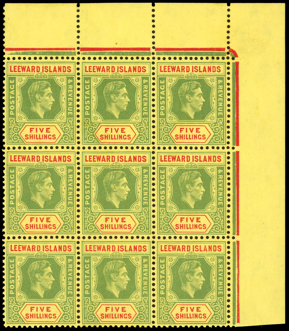 Leeward Islands SG 112 block mint