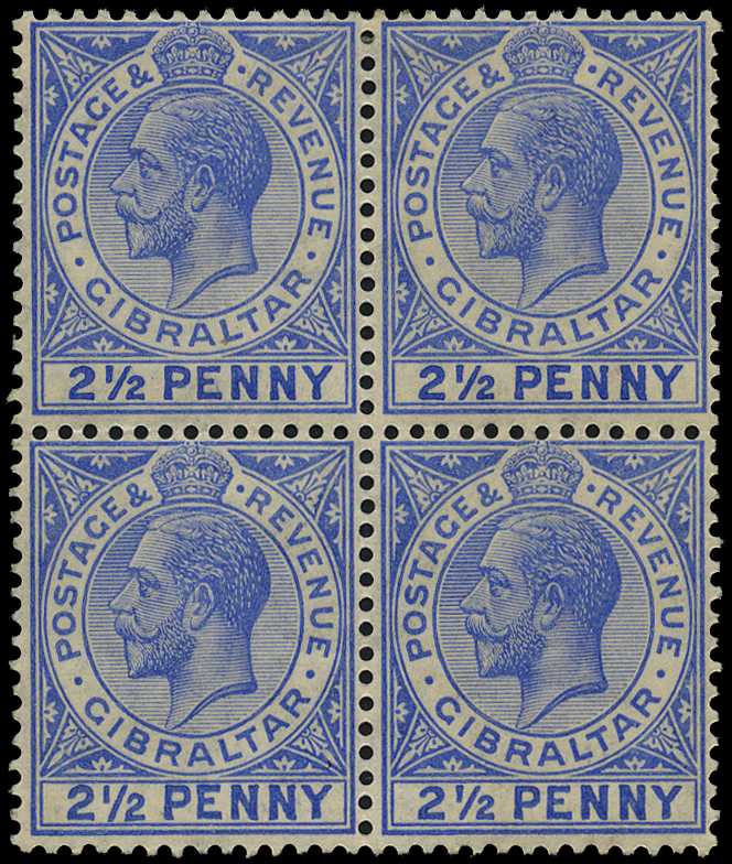 1921 2½d bright blue, watermark Script....