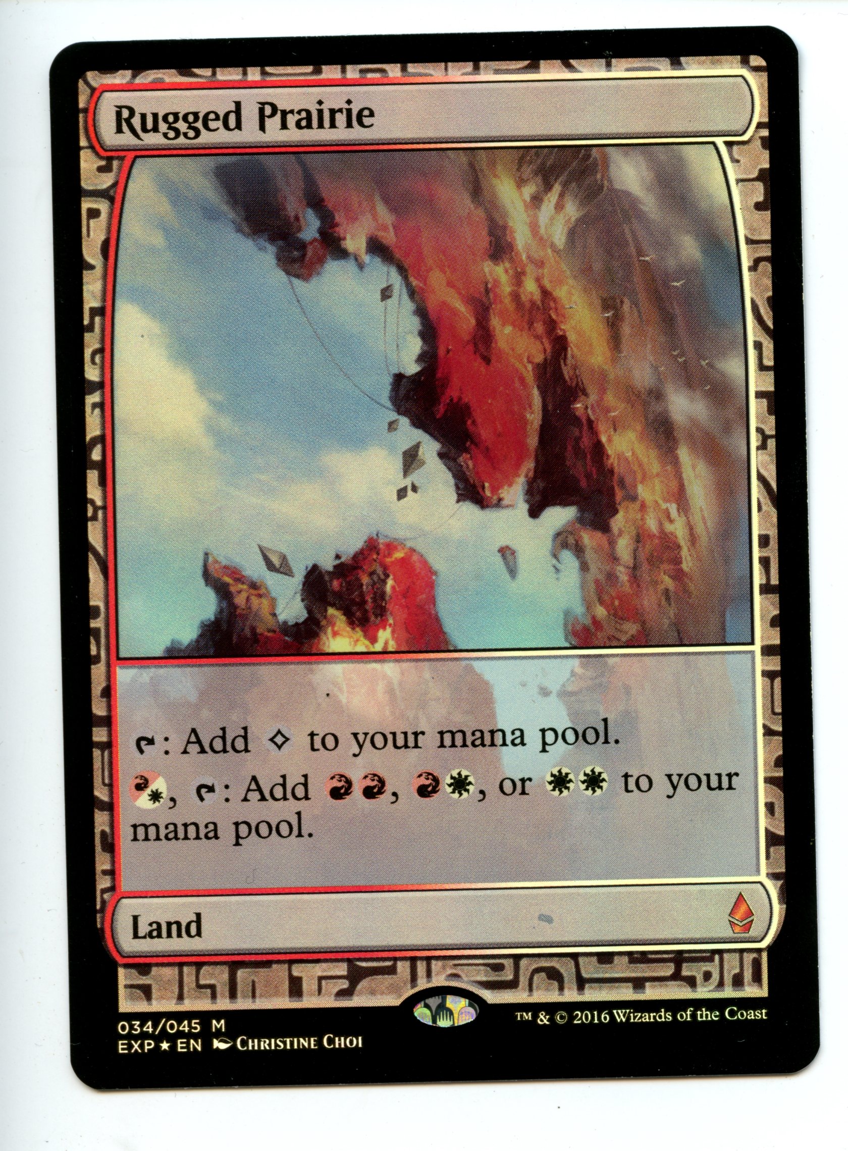 Magic the Gathering - Rugged Prairie  - Zendikar Expeditions  - Lightly Played 