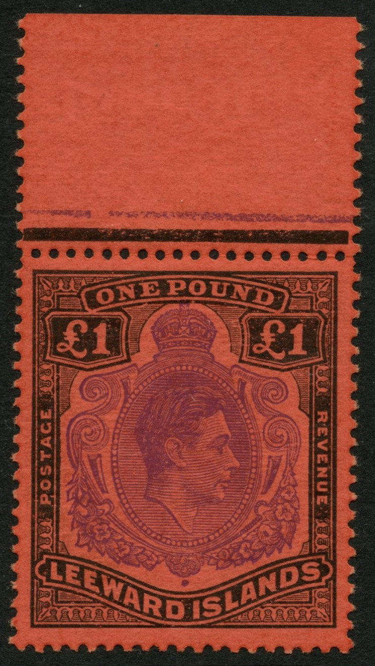 1938-51 £1 violet and black/scarlet, perf...