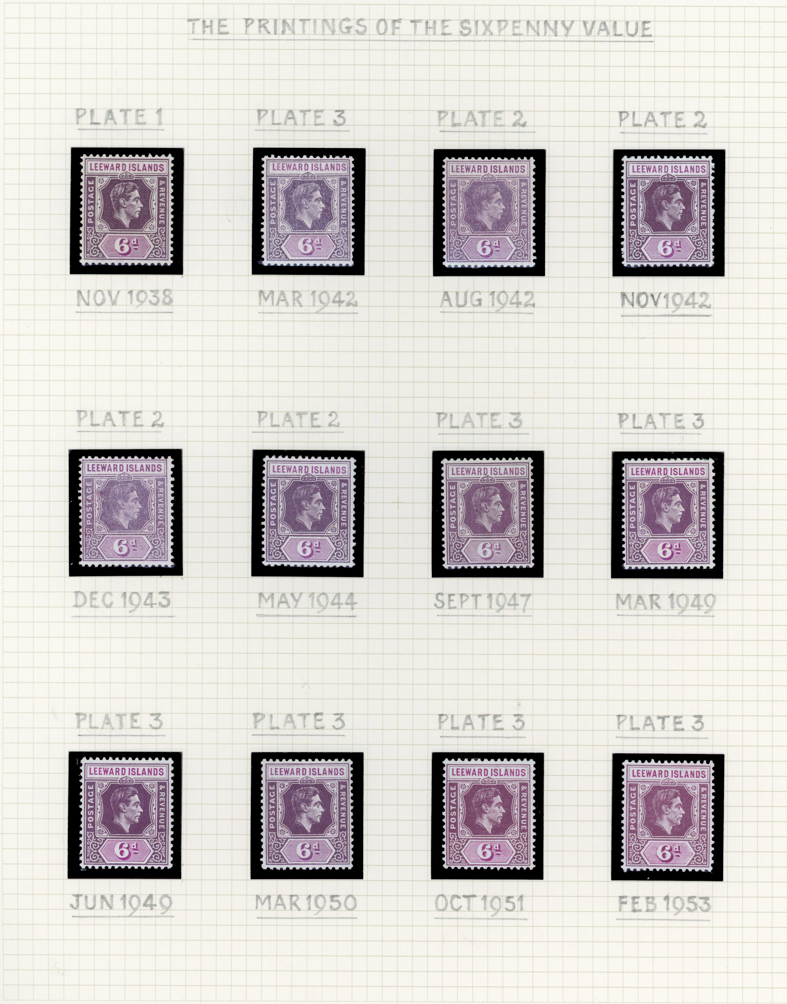 Leeward Islands SG 109-b reference group mint