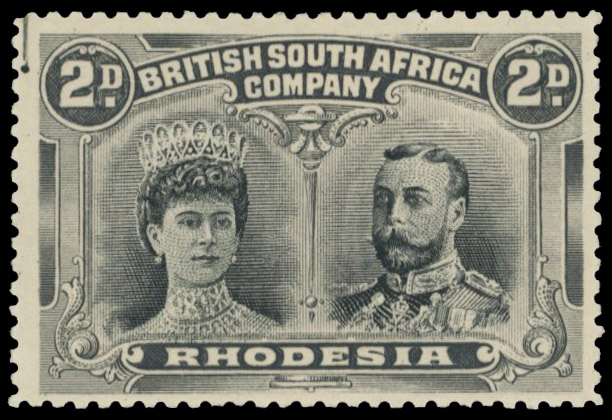 2d slate-black and sepia-black RSC I, position 13 printer's mark mint