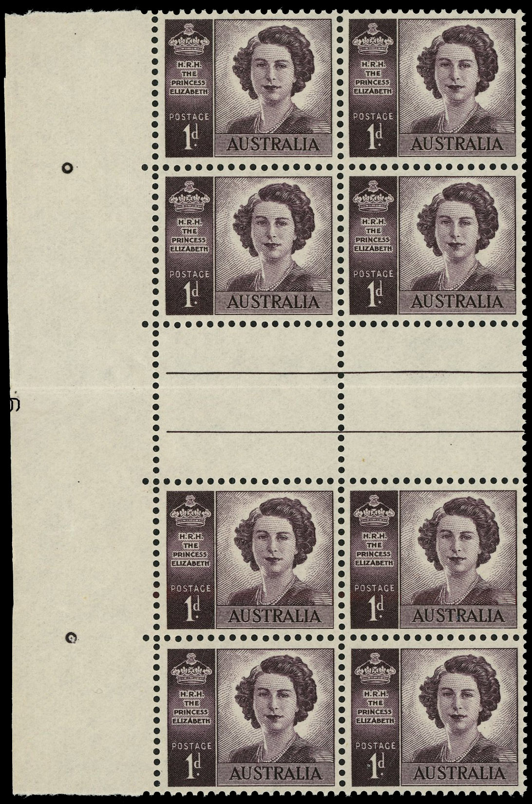 Australia SG 222a Plate block mint