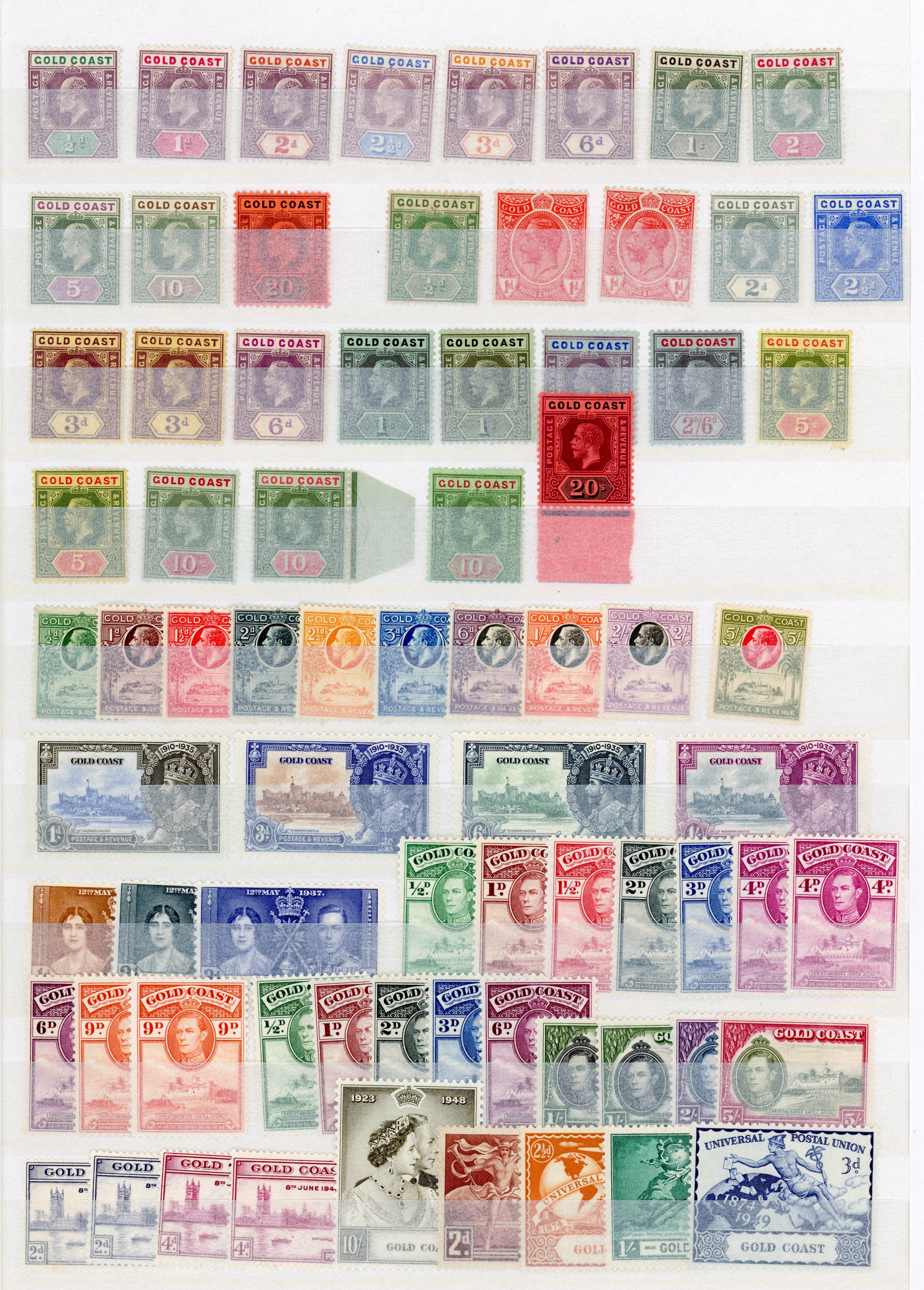 Gold Coast 1902-57 collection mint