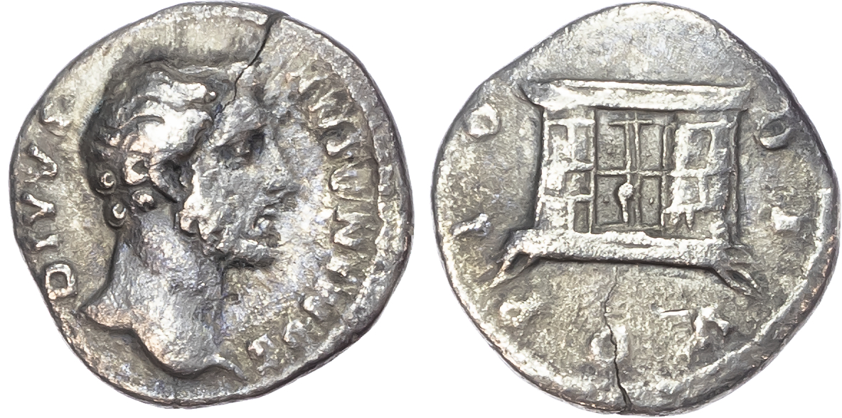 Divus Antoninus Pius (d. AD 161) AR Denarius, Rome, 2.59g. 