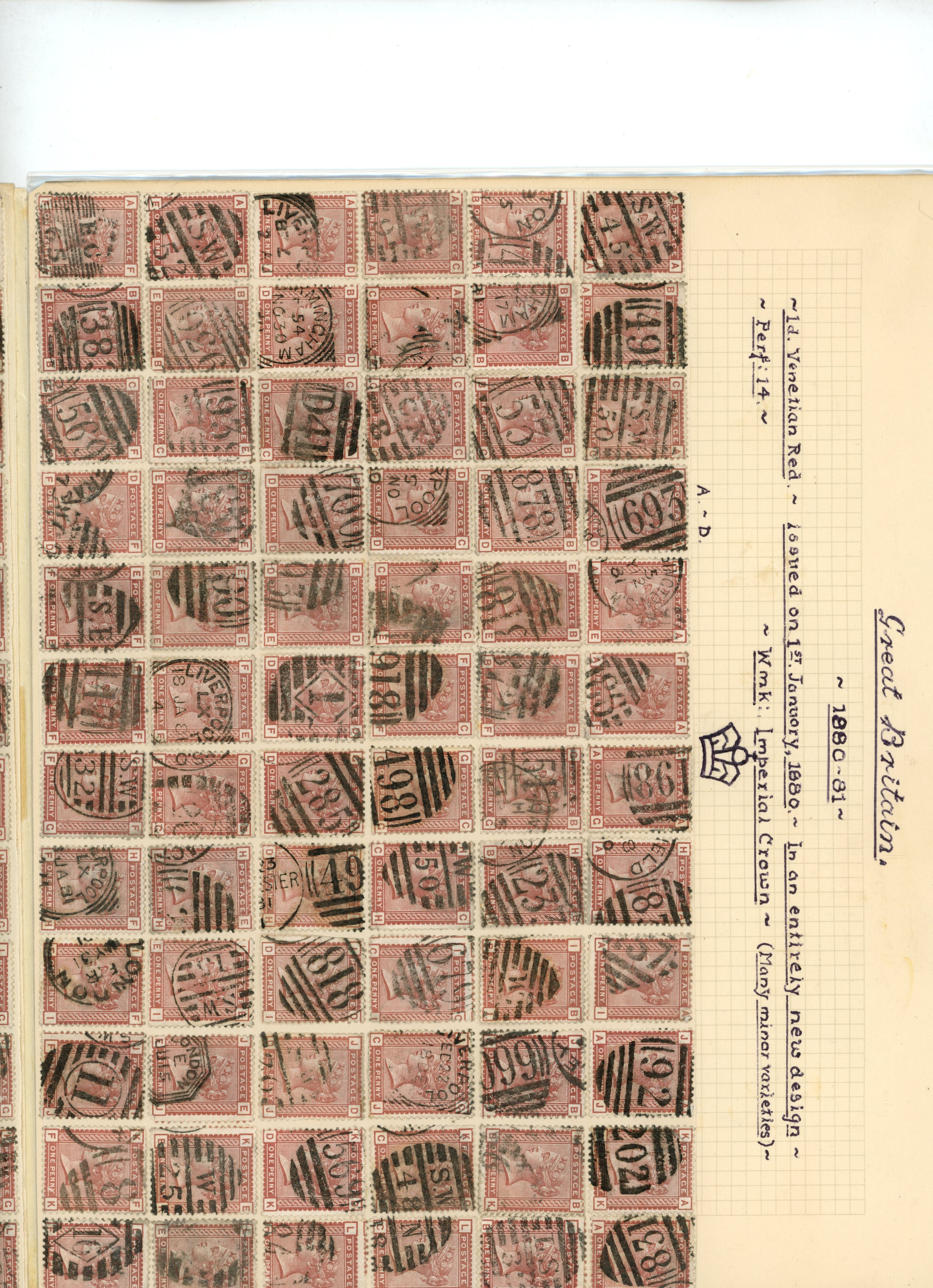 1880-3 2½d blue, Plate 23, and 1880-81...
