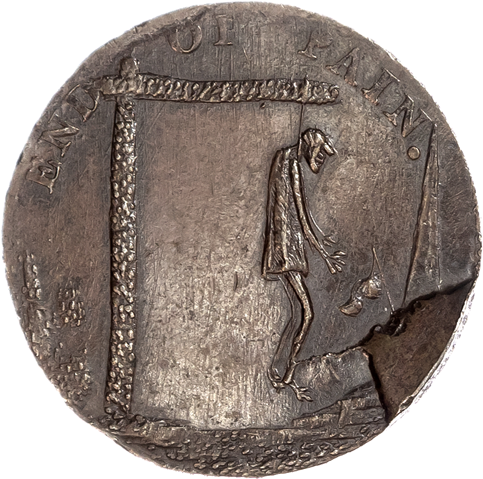 Birmingham (listed under London by D&H), John Hancock with John Jorden brockage Halfpenny undated