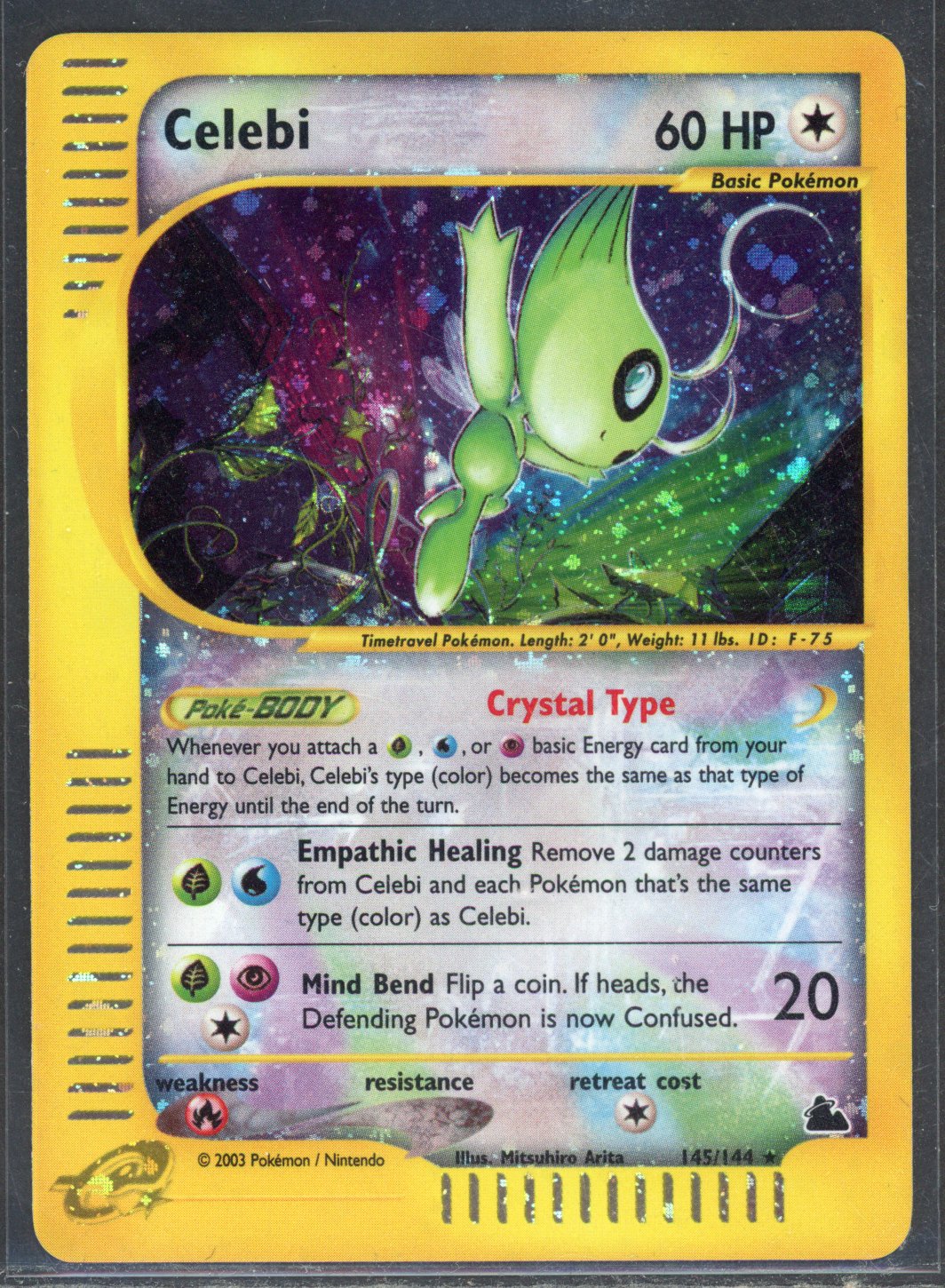 Pokémon TCG - Crystal Celebi Holo #145 - Skyridge