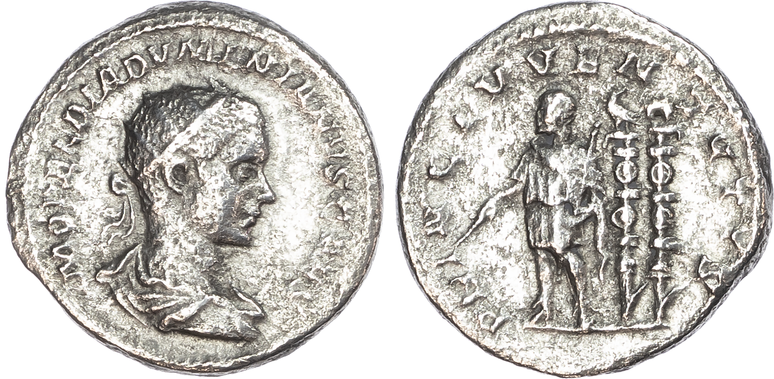 Diadumenian (as Caesar, AD 217-218) AR Antoninianus, Rome, AD 217, 4.48g. 