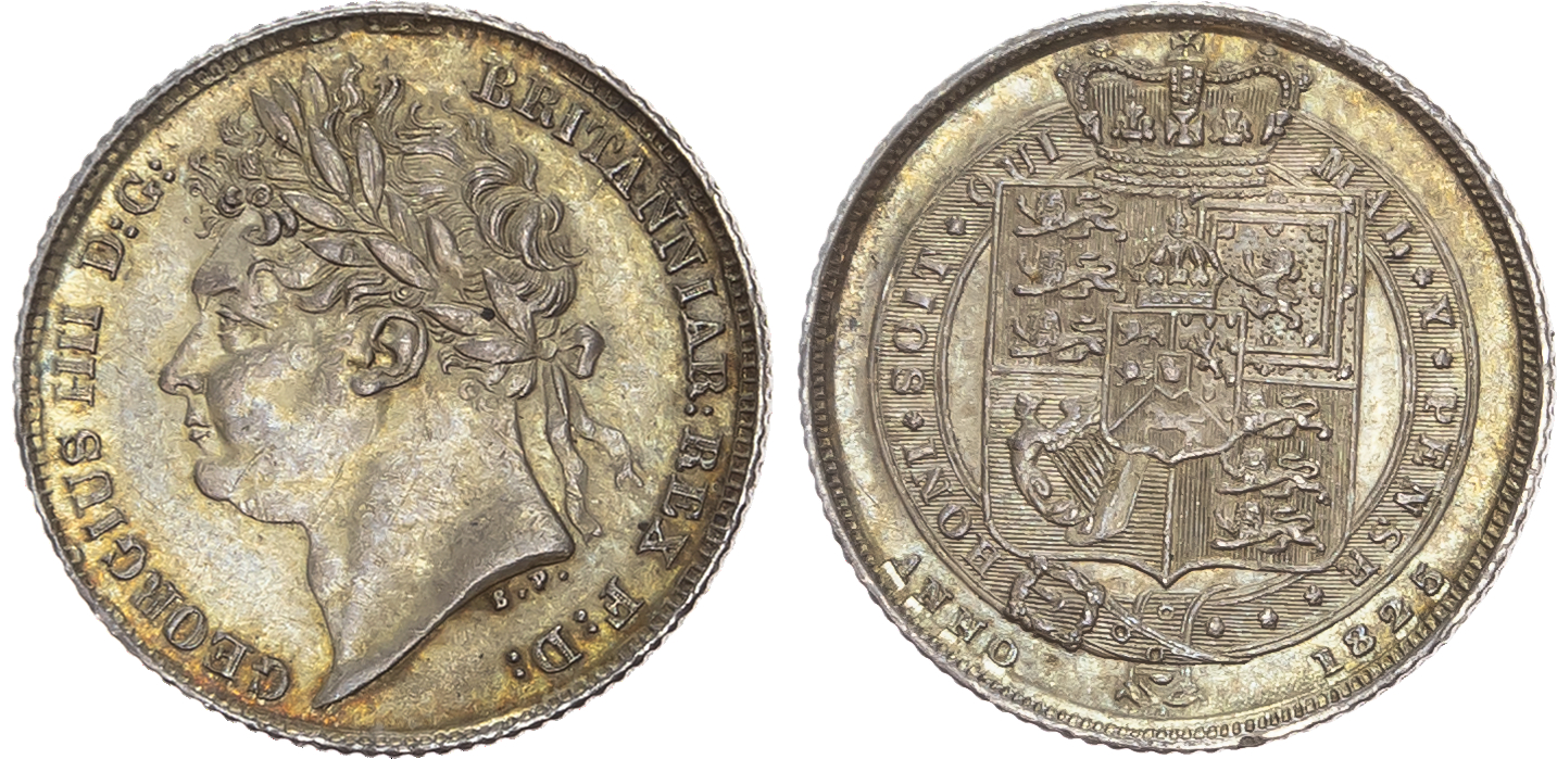 George IV (1820-1830), Sixpence, 1825, Type 2