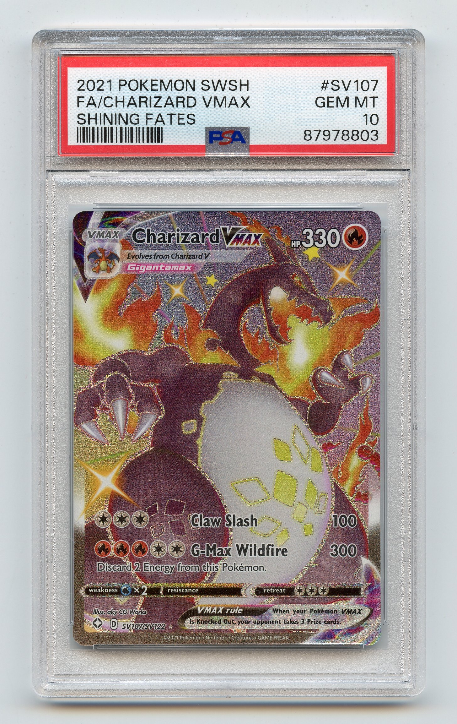 PSA 10 Charizard VMAX #SV107 - Shining Fates