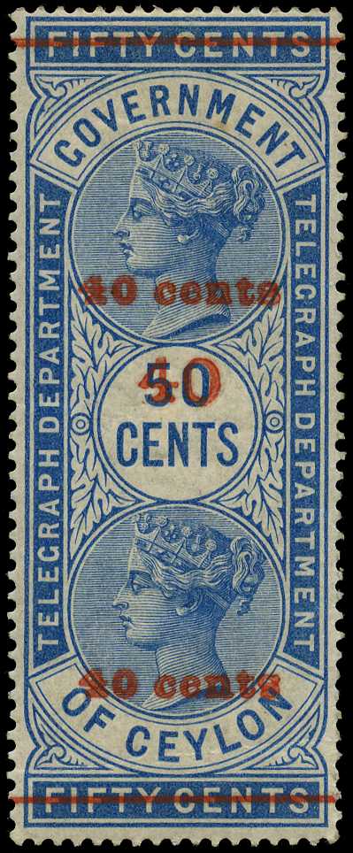 1883 40ct on 50ct blue surcharge Type T48 in...