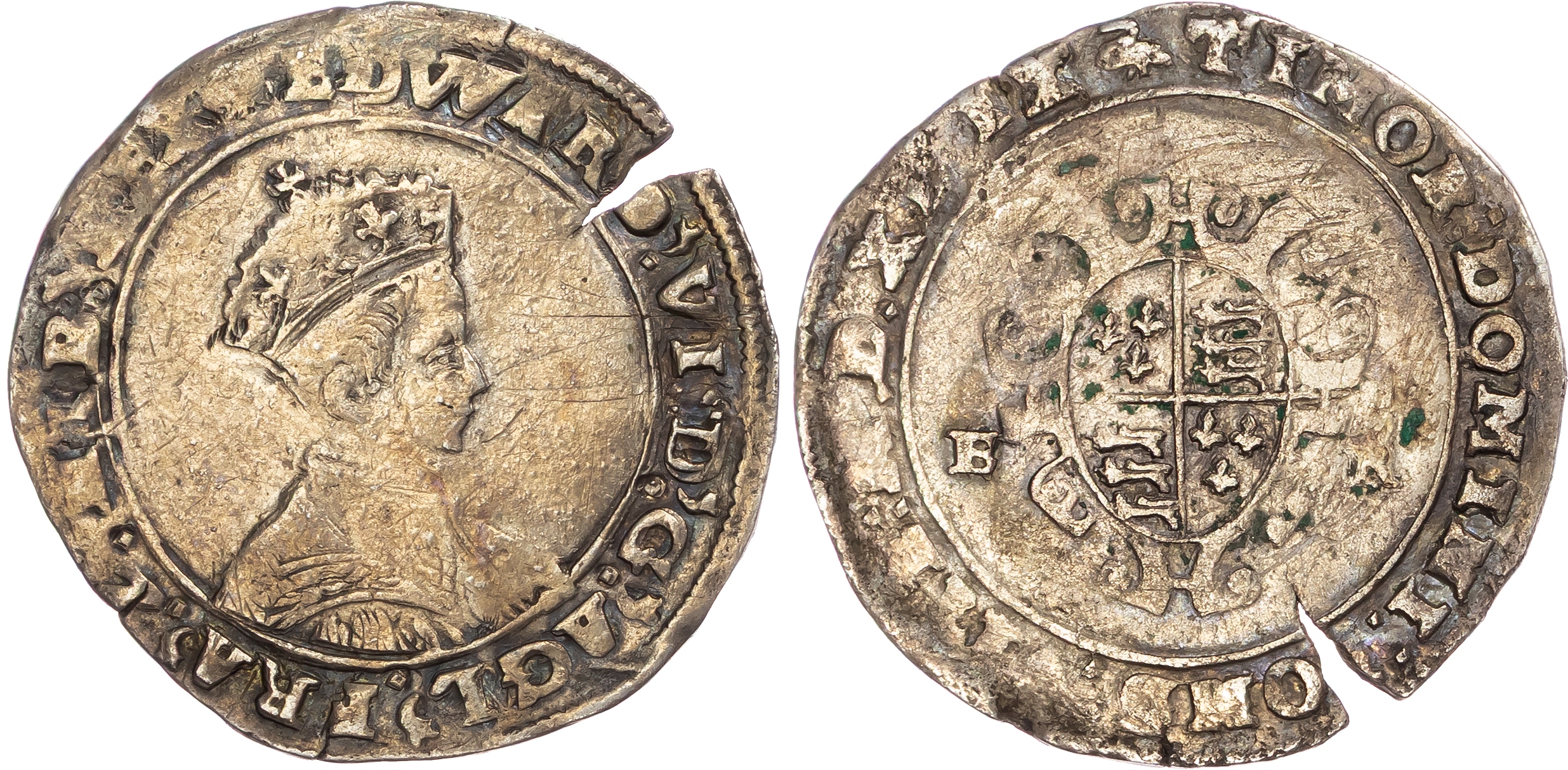 Edward VI (1547-1553), AR Shilling 4.5gm., mdxlix [1549], Second period, 6 oz. issue, Tower Mint, mm. swan (no.1).