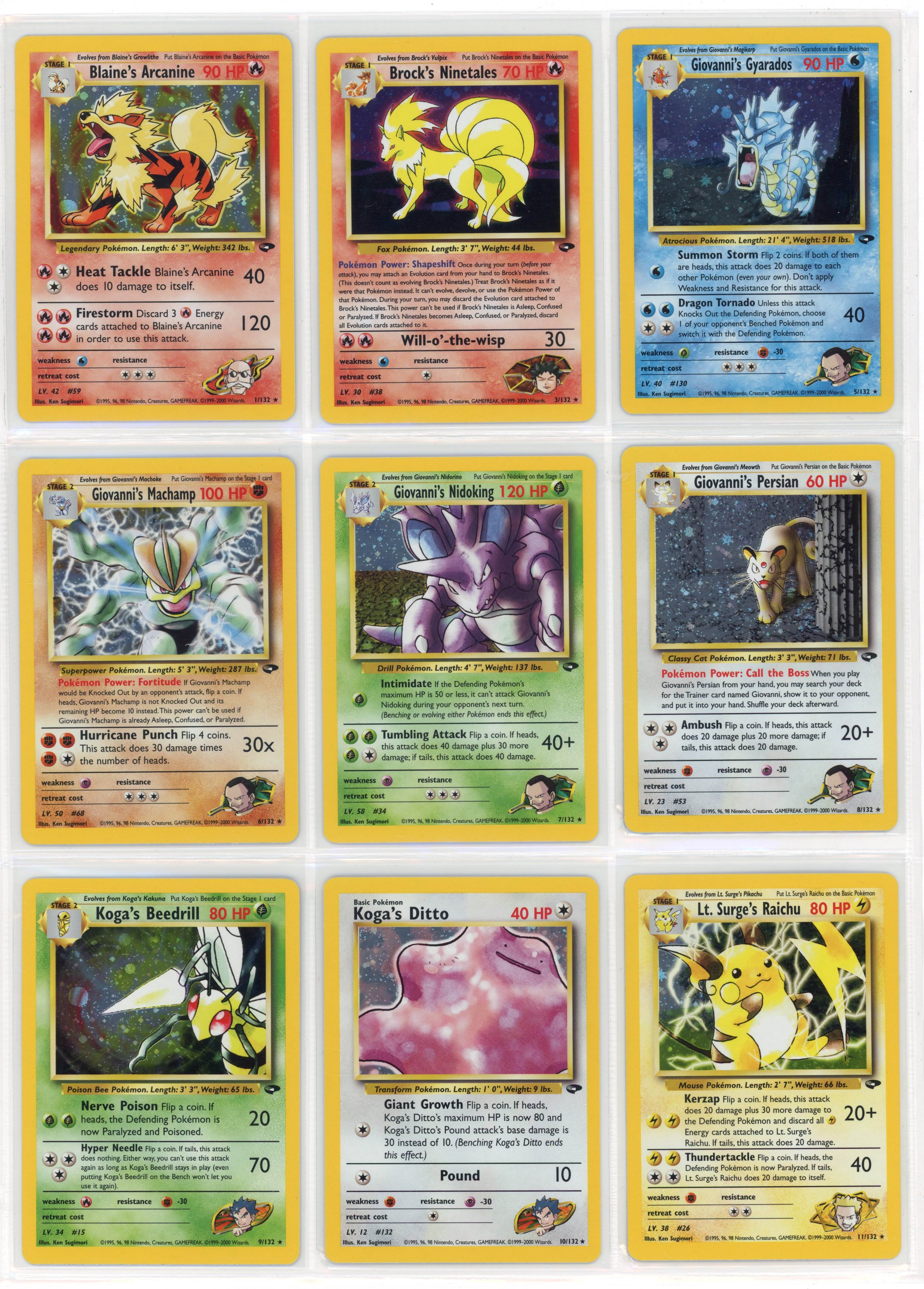 Gym Challenge x13 Holo Collection - Avg. Condition NM