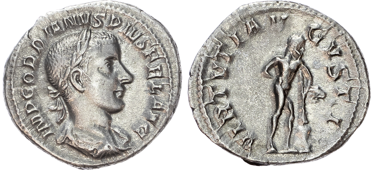 Gordian III (AD 238-244) AR Denarius, Rome, AD 241, 2.96g. 