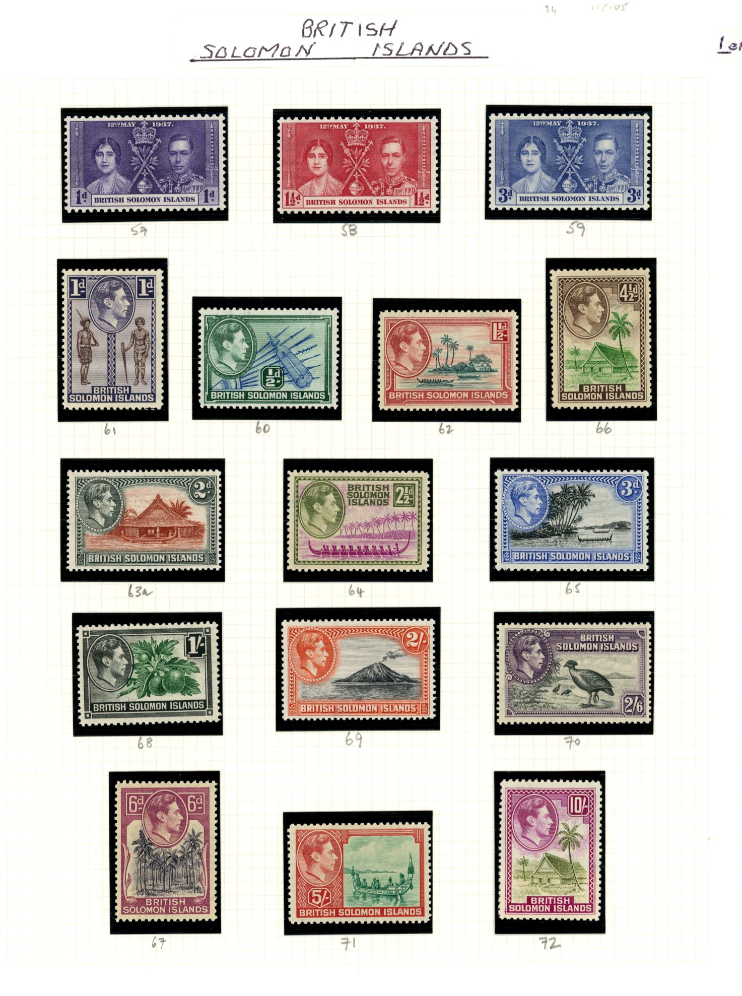 1937-52 KG VI Pacific and Indian Oceans...