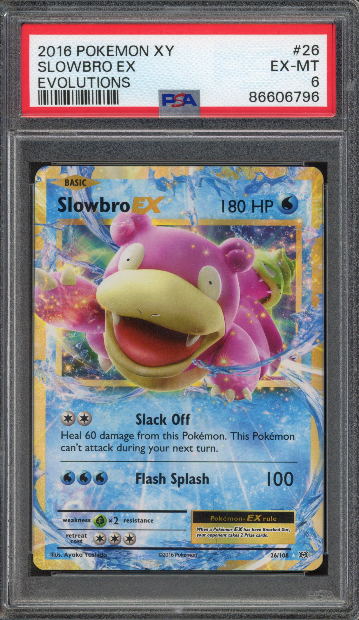 Pokémon TCG - PSA 6 Slowbro Ex - Evolutions 2016  
