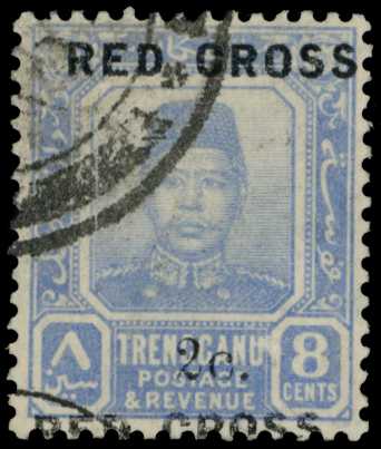 1917 8c + 2c ultramarine, Red Cross...