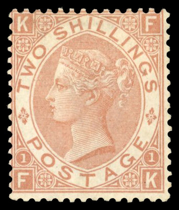 GB 1867-80 2s brown, Plate 1 (FK), mint, SG 121
