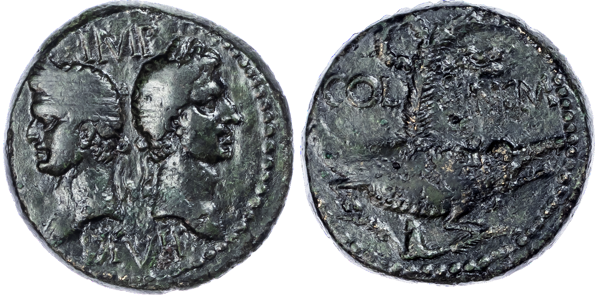 Augustus (27 BC – AD 14) AE As, mint of Colonia Nemausus, c. 10 BC – AD 10, 12.18g.