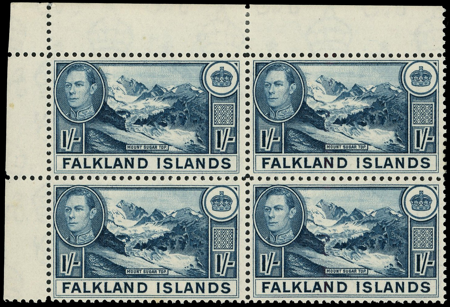 Falkland Islands SG 158c block mint