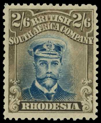 1918-21 2/6d Head Die IIIB, perf 14, toned...