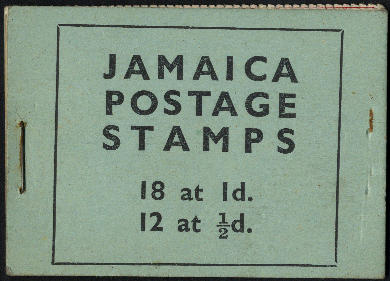 Booklets. 1942 2/- black on blue cover with perfs a bit mixed, one ½d with a foxed spot. SG SB10, cat...