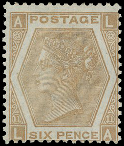1872 6d pale buff Pl.11.