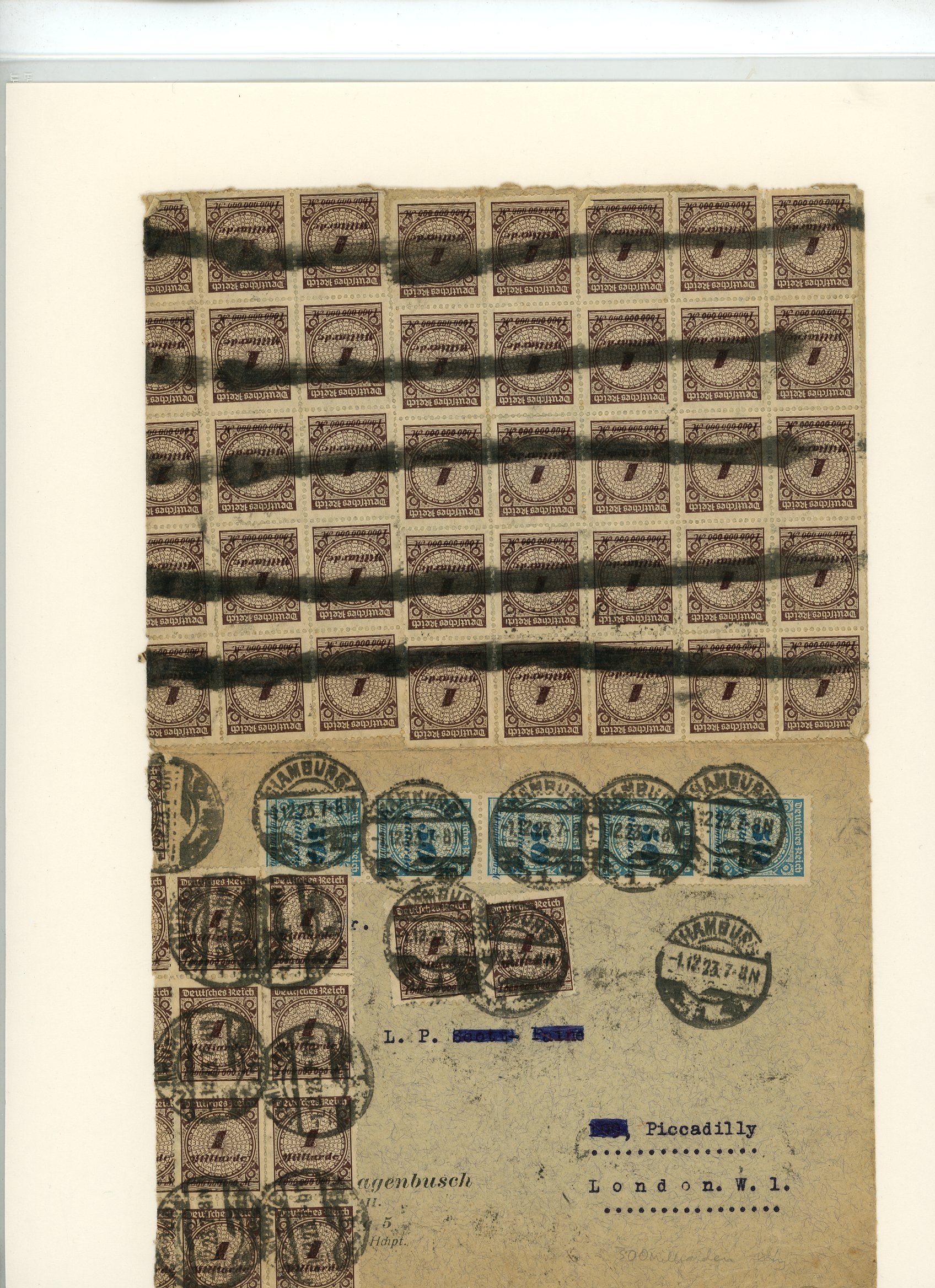 Germany POSTAL HISTORY: 1923 inflation period selection of thirty-two envelopes/cards