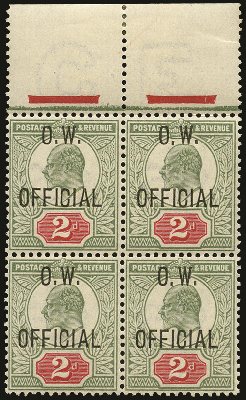 SGO38 2d O.W. Official u/m blk of four