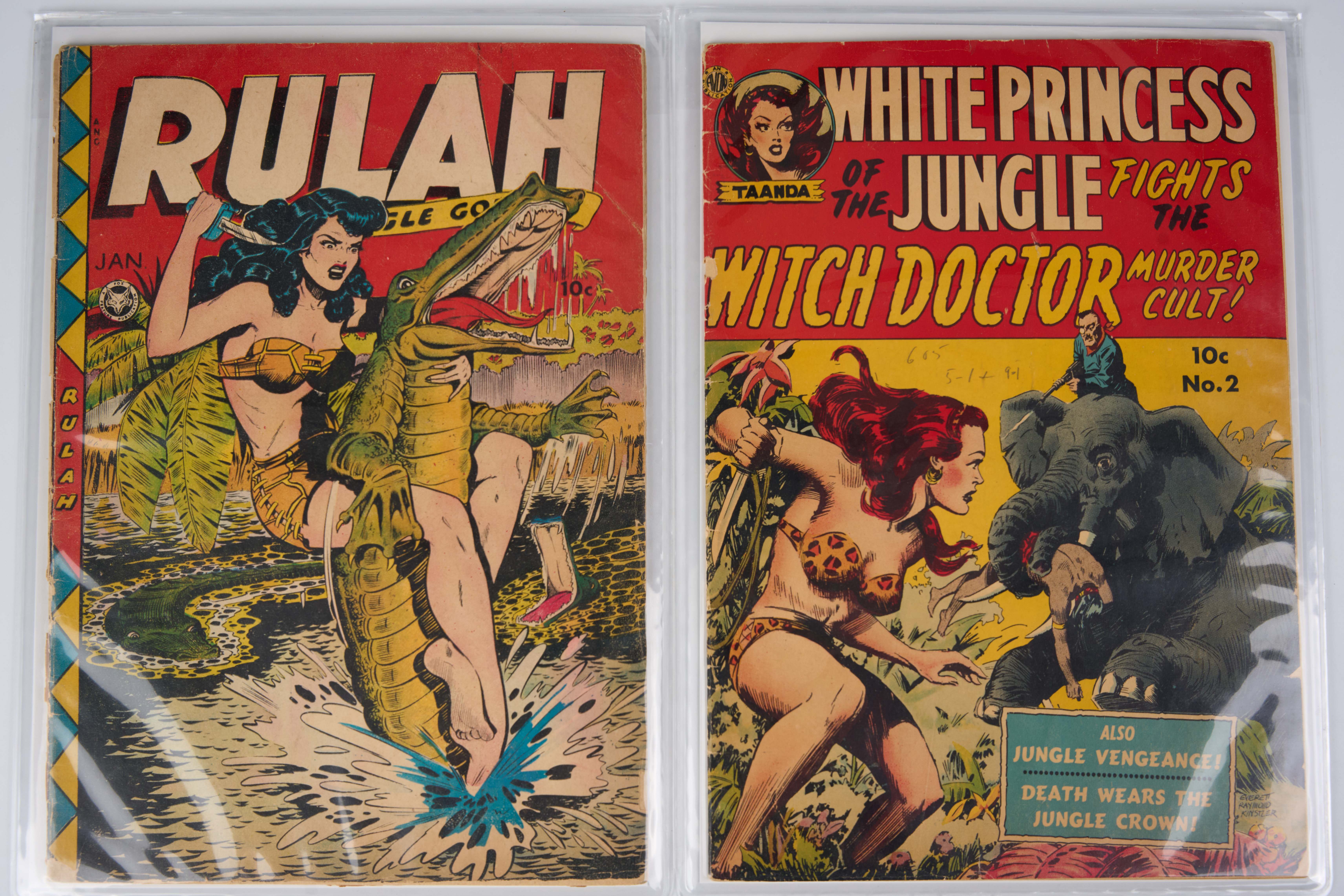 White Princess of the Jungle #2 & Rulah Jungle Princess #22 (Avon/Fox Features Syndicate, 1949-1951)