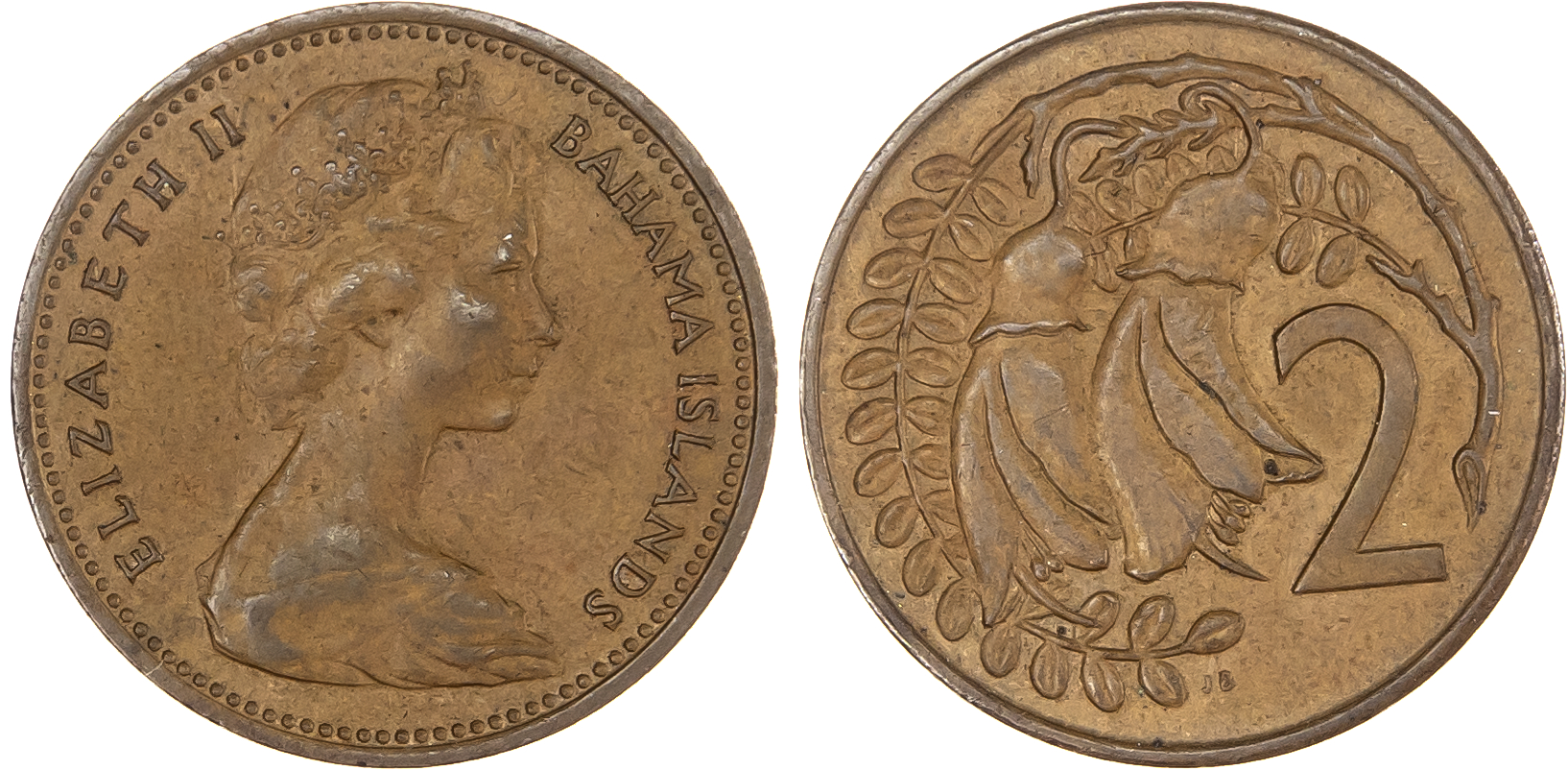 New Zealand, Elizabeth II (1952-2022), mule bronze 2 Cents (2), 1967