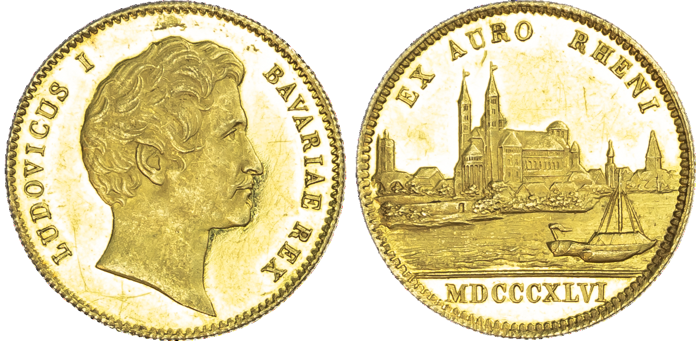 Germany, Bavaria, Ludwig I (1825‑1848), gold Ducat, 1846.
